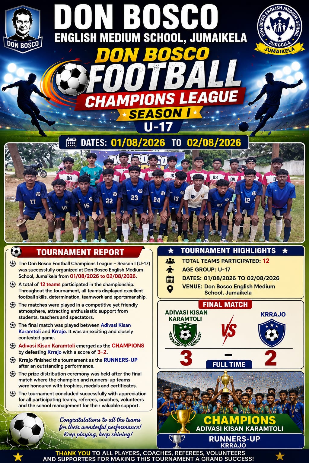 Don Bosco Football Champions League – Season I (U-17)